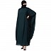 Kaftan Abaya with lacework- Bottle Green